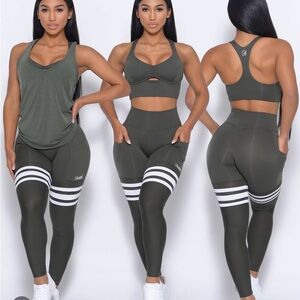 Bombshell Sportswear Olive Green High-Rise Leggings